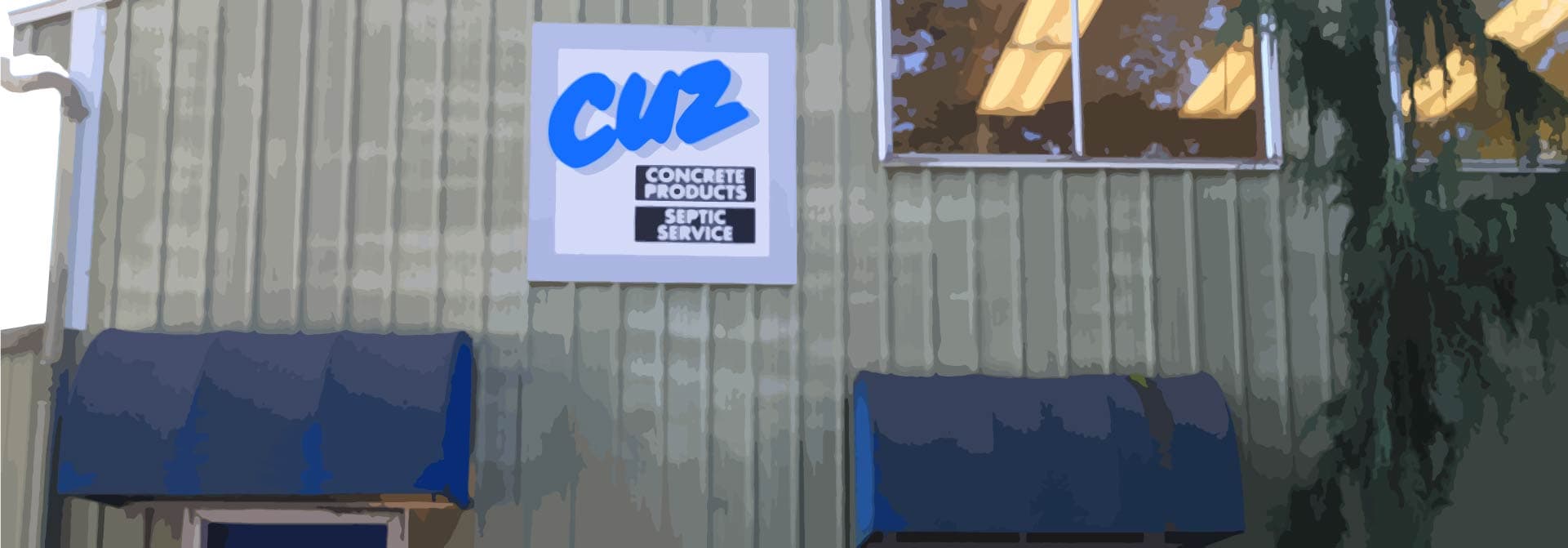 Cuz Concrete Products facility exterior with signage