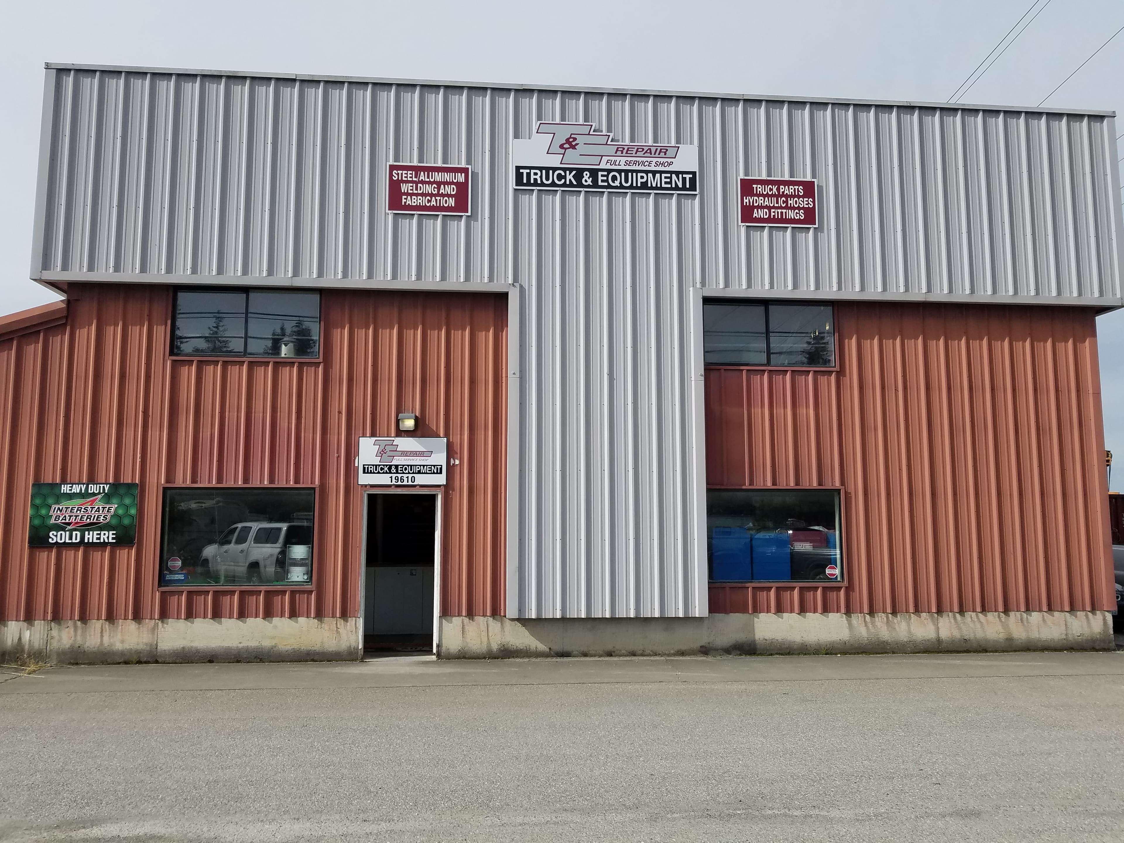 T&E Repair building exterior — truck and equipment services